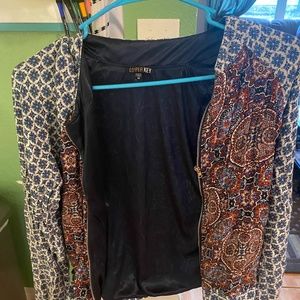 COPPER KEY WOMENS JACKET SIZE MEDIUM BOHEMIAN BOMBER